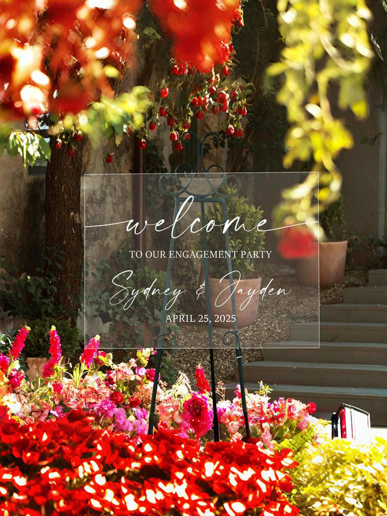 Acrylic Engagement Party Sign